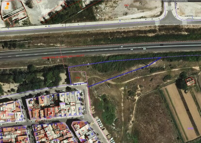 Terreno en Vilanova i la Geltrú, Barcelona en venta - Vista aérea - Imagen 2 de 3
