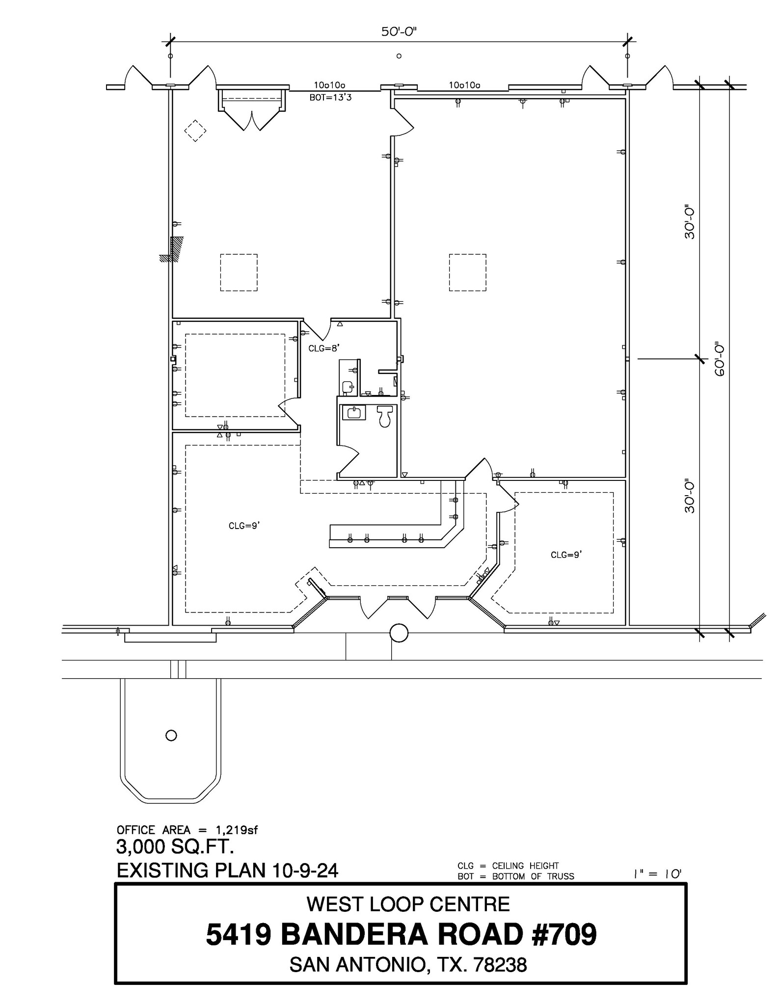 5407-5419 Bandera Rd, San Antonio, TX en alquiler Plano de la planta- Imagen 1 de 1