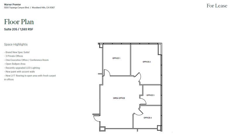 5550 Topanga Canyon Blvd, Woodland Hills, CA en alquiler Plano de la planta- Imagen 1 de 1