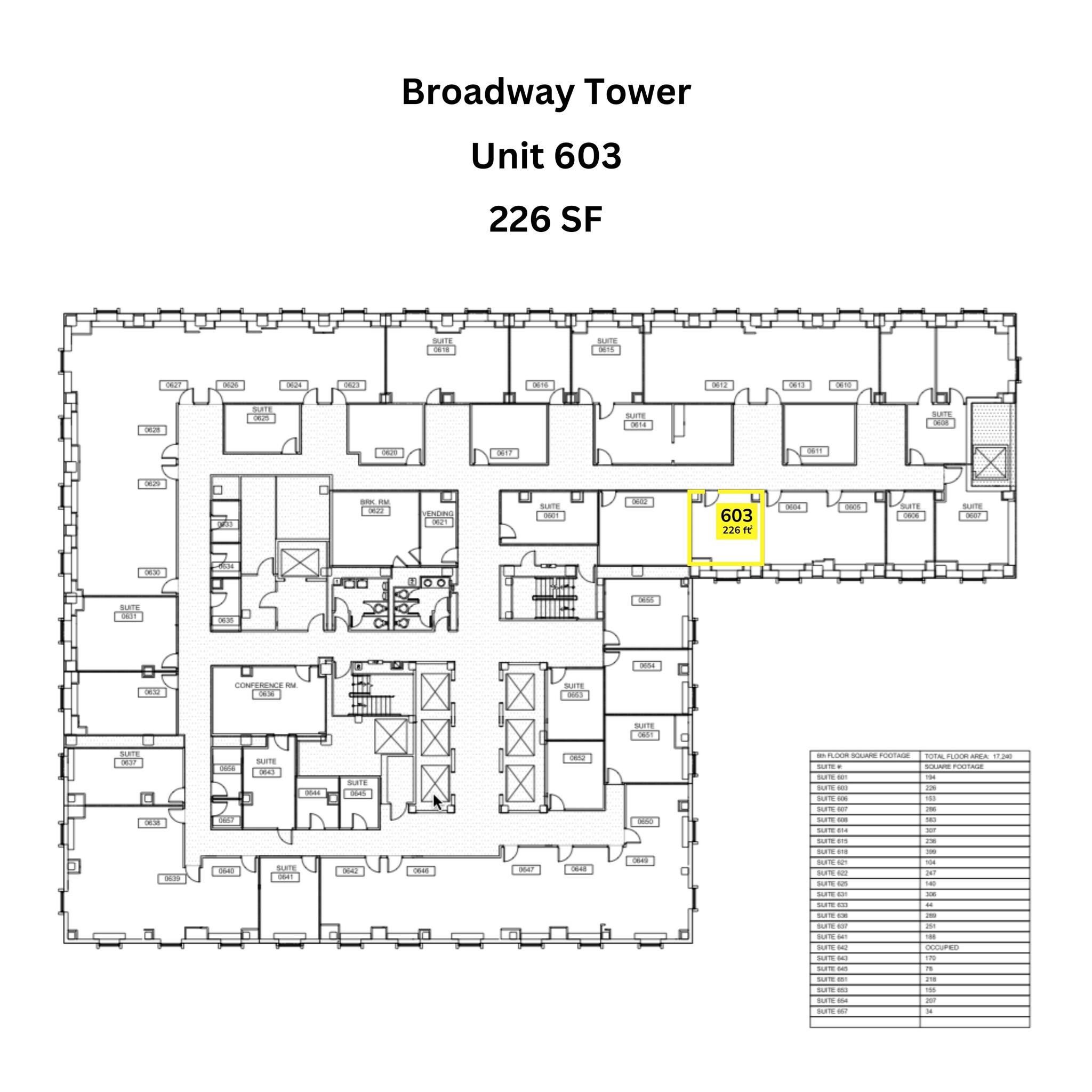 615 N Upper Broadway St, Corpus Christi, TX en alquiler Plano de la planta- Imagen 1 de 2