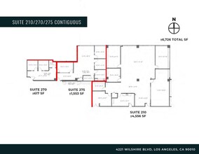 4221 Wilshire Blvd, Los Angeles, CA en alquiler Plano de la planta- Imagen 2 de 2