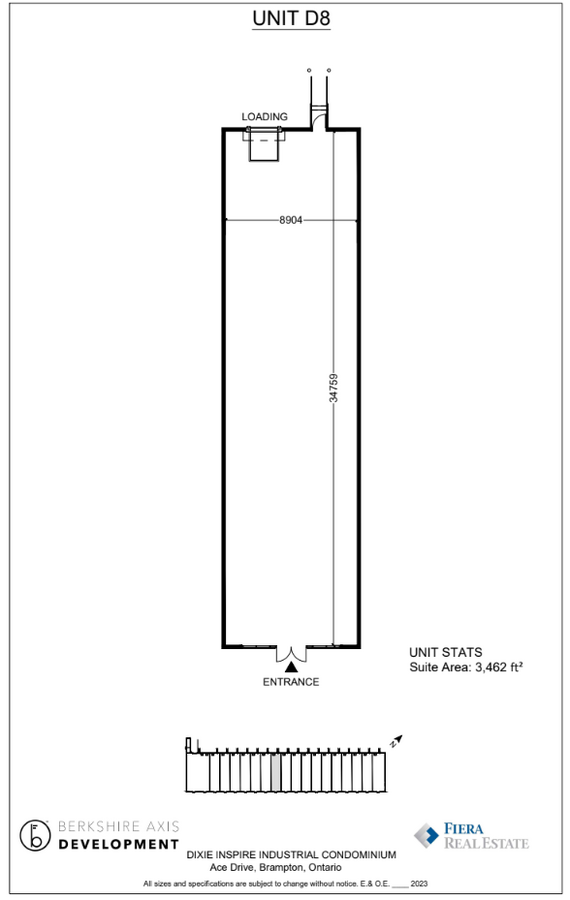 Ace Dr, Brampton, ON L6R 0A9 - Unidad D8 -  - Plano de la planta - Image 1 of 1