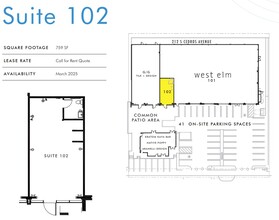 146-212 S Cedros Ave, Solana Beach, CA en alquiler Plano de la planta- Imagen 1 de 1