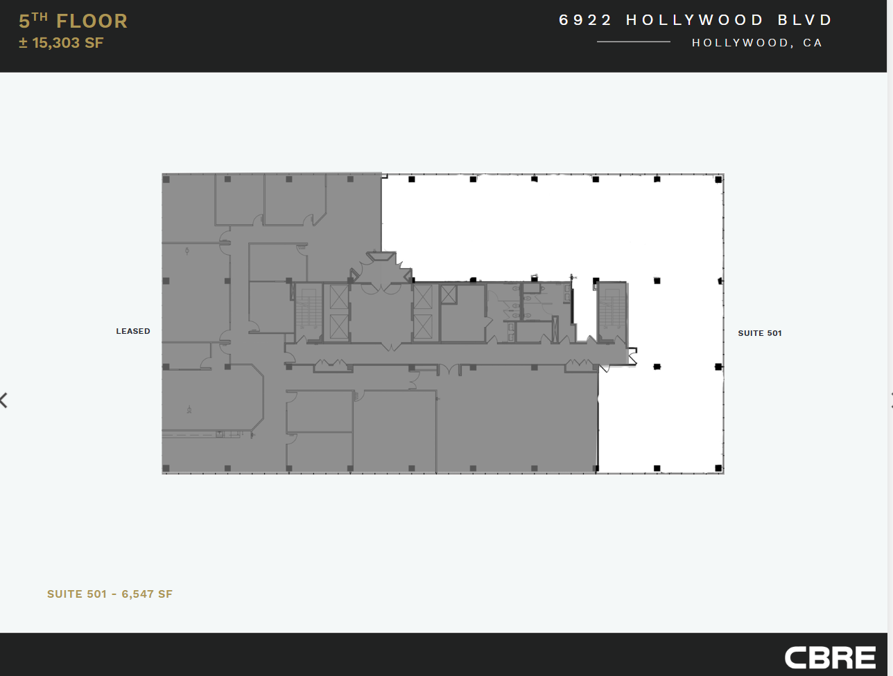 6922 Hollywood Blvd, Los Angeles, CA en alquiler Plano de la planta- Imagen 1 de 1