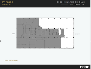 6922 Hollywood Blvd, Los Angeles, CA en alquiler Plano de la planta- Imagen 1 de 1