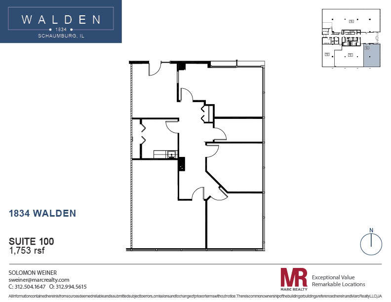 1834 Walden Office Sq, Schaumburg, IL en alquiler Plano de la planta- Imagen 1 de 1