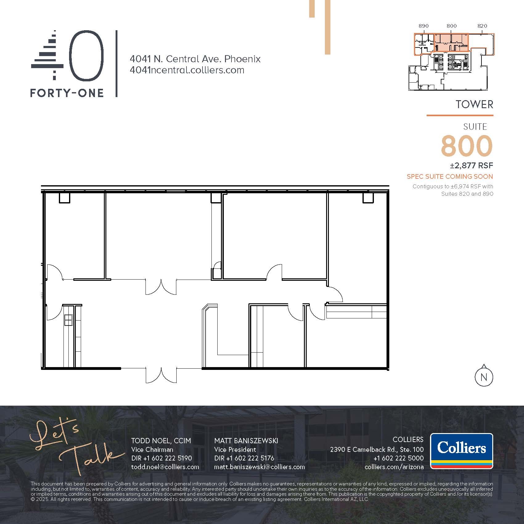 4041 N Central Ave, Phoenix, AZ en alquiler Plano de la planta- Imagen 1 de 1