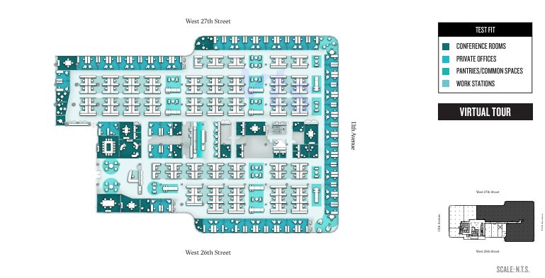 601 W 26th St, New York, NY en alquiler Plano de la planta- Imagen 1 de 7