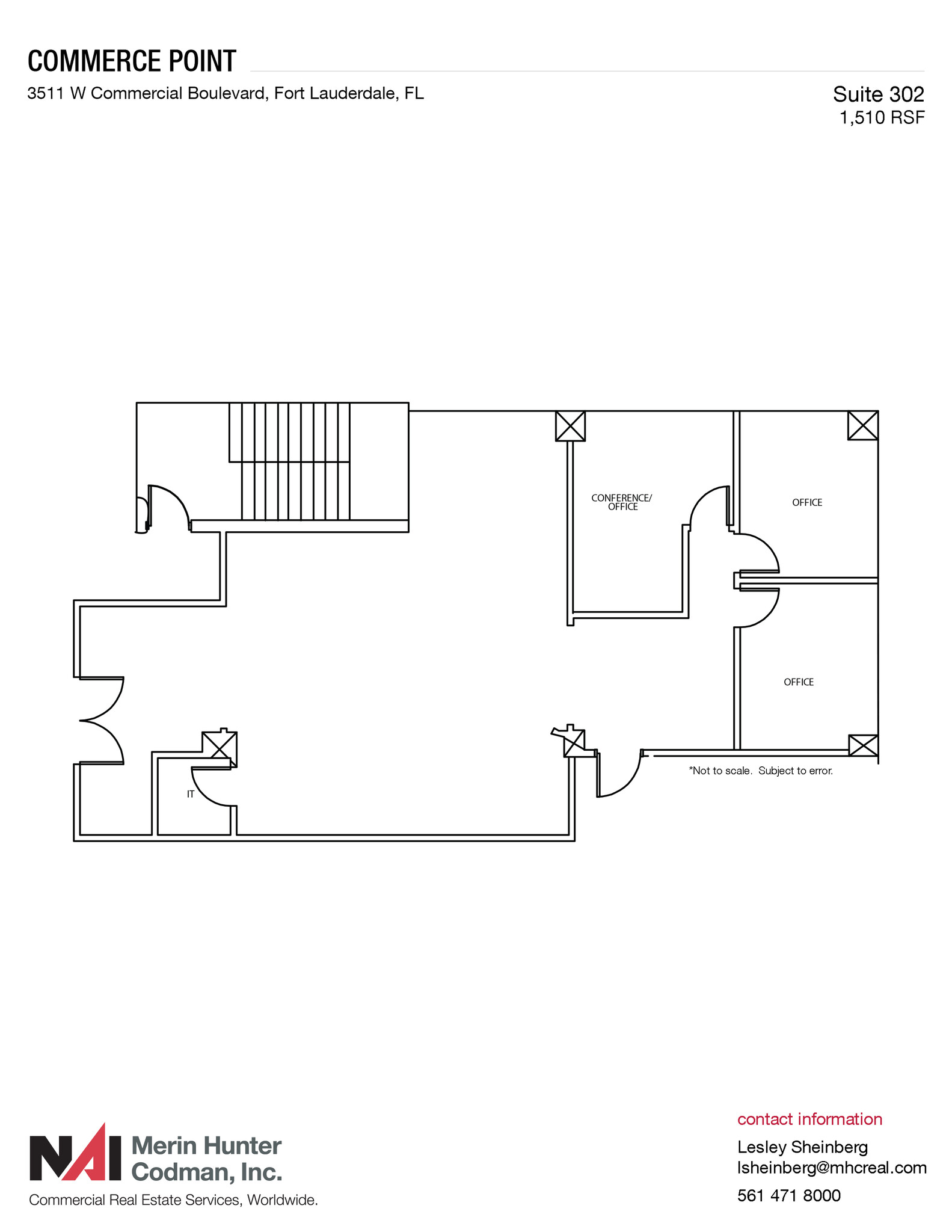 3511 W Commercial Blvd, Fort Lauderdale, FL en alquiler Plano de la planta- Imagen 1 de 7