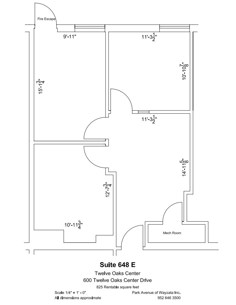 600 Twelve Oaks Center Dr, Wayzata, MN en alquiler Plano de la planta- Imagen 1 de 1